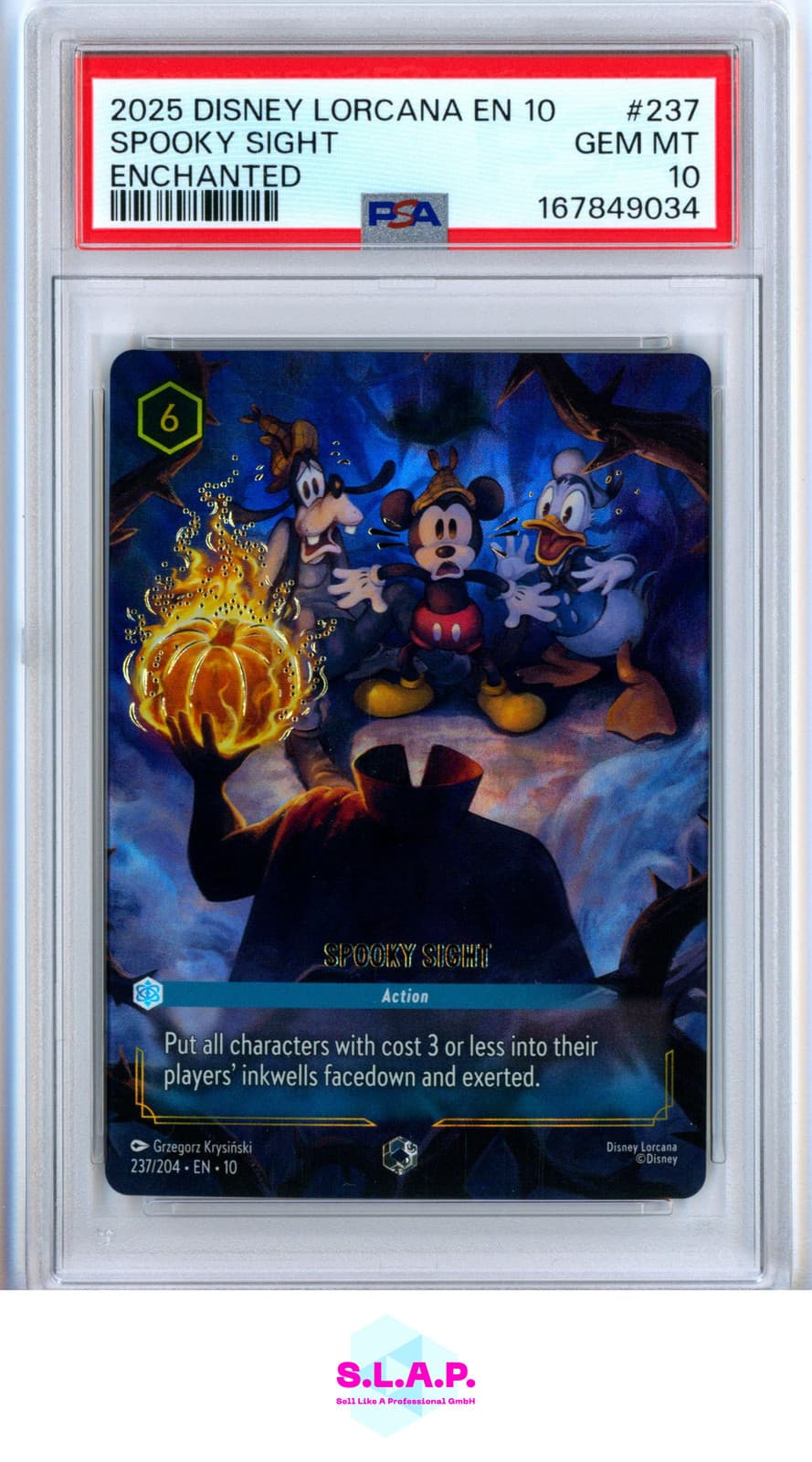 Spooky Sight Enchanted Disney Lorcana En 10-Whispers in the Well 2025 237 Psa 10