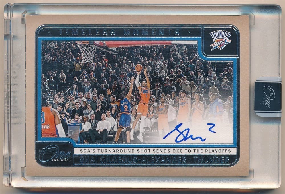 SHAI GILGEOUS-ALEXANDER 2024/25 PANINI ONE AND ONE TIMELESS MOMENTS AUTO #39/49