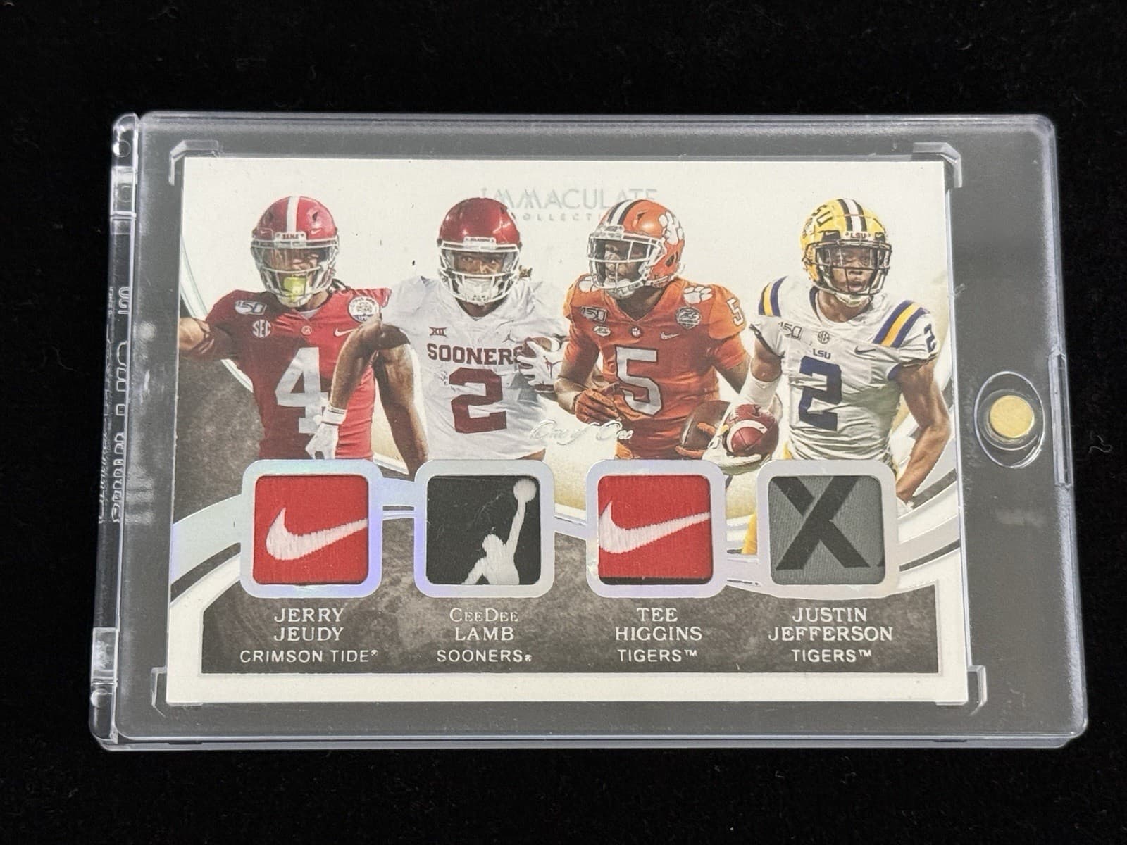 2020 Immaculate Jeudy Lamb Higgins Jefferson Rookie Quad Nike Jordan Patch 1/1