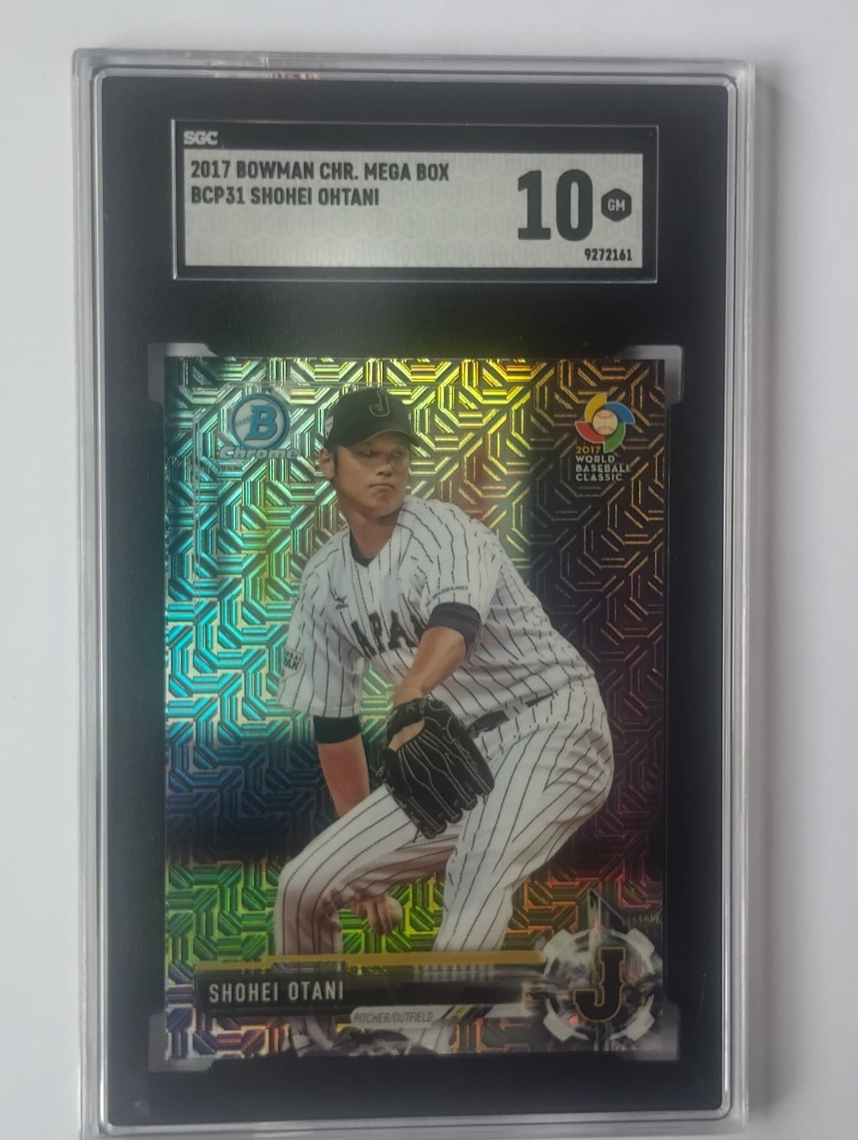 2017 Bowman Shohei Ohtani Mega Box Chrome Prospects Mojo Refractor #BCP31 PSA 10