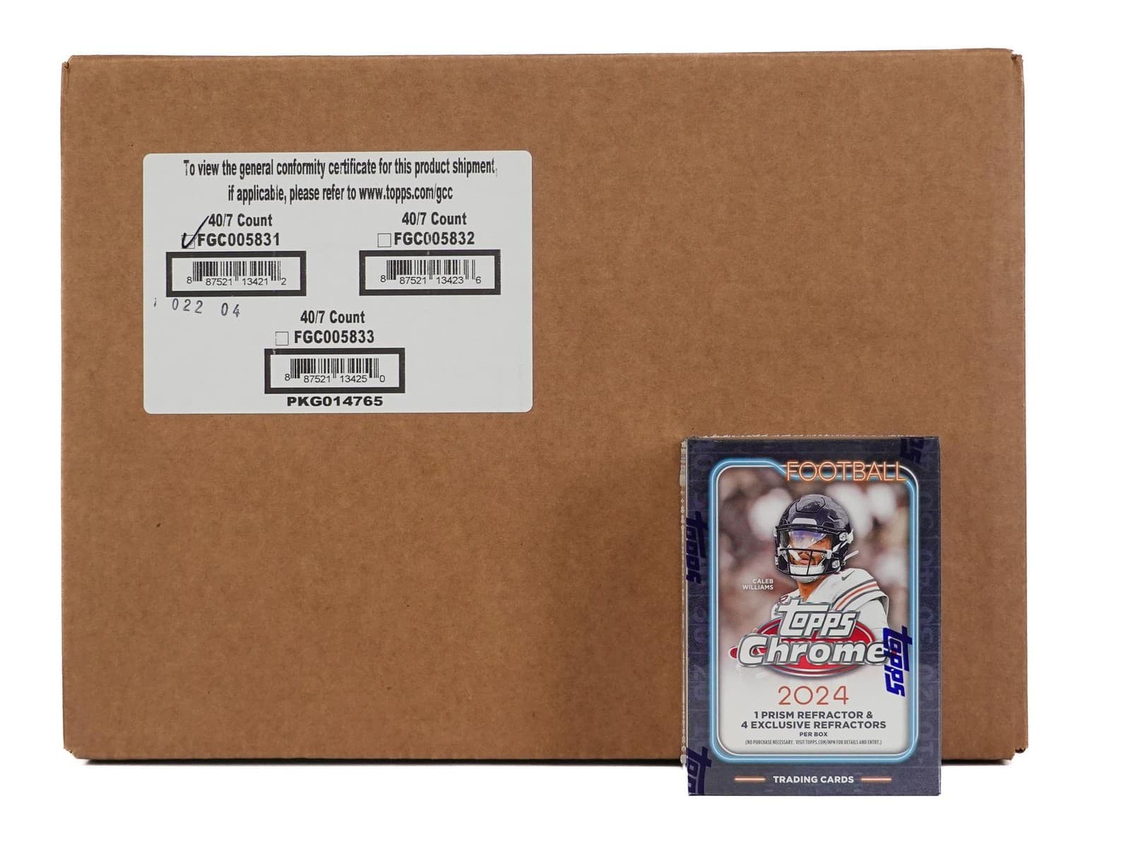 2024 TOPPS CHROME FOOTBALL 7-PACK BLASTER 40-BOX CASE