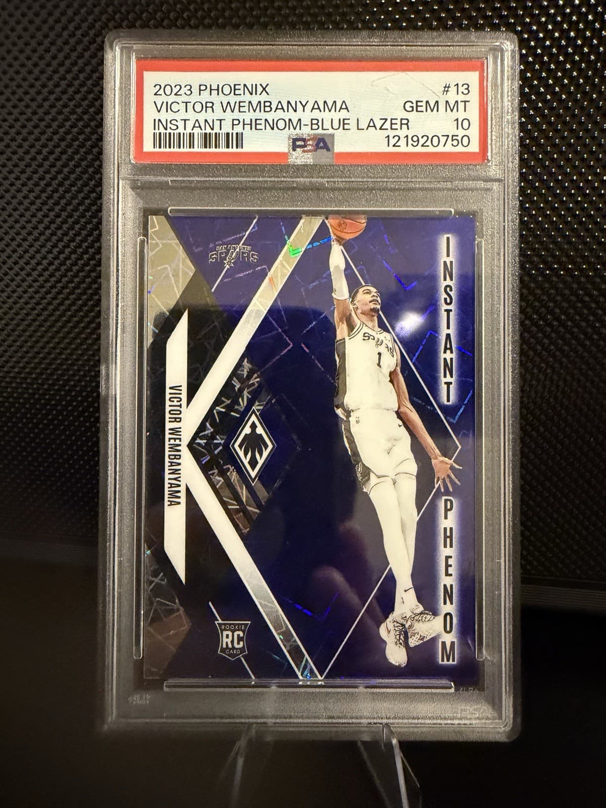 2023-24 Phoenix - Instant Phenom Victor Wembanyama #13 Blue Lazer /275 PSA 10 RC