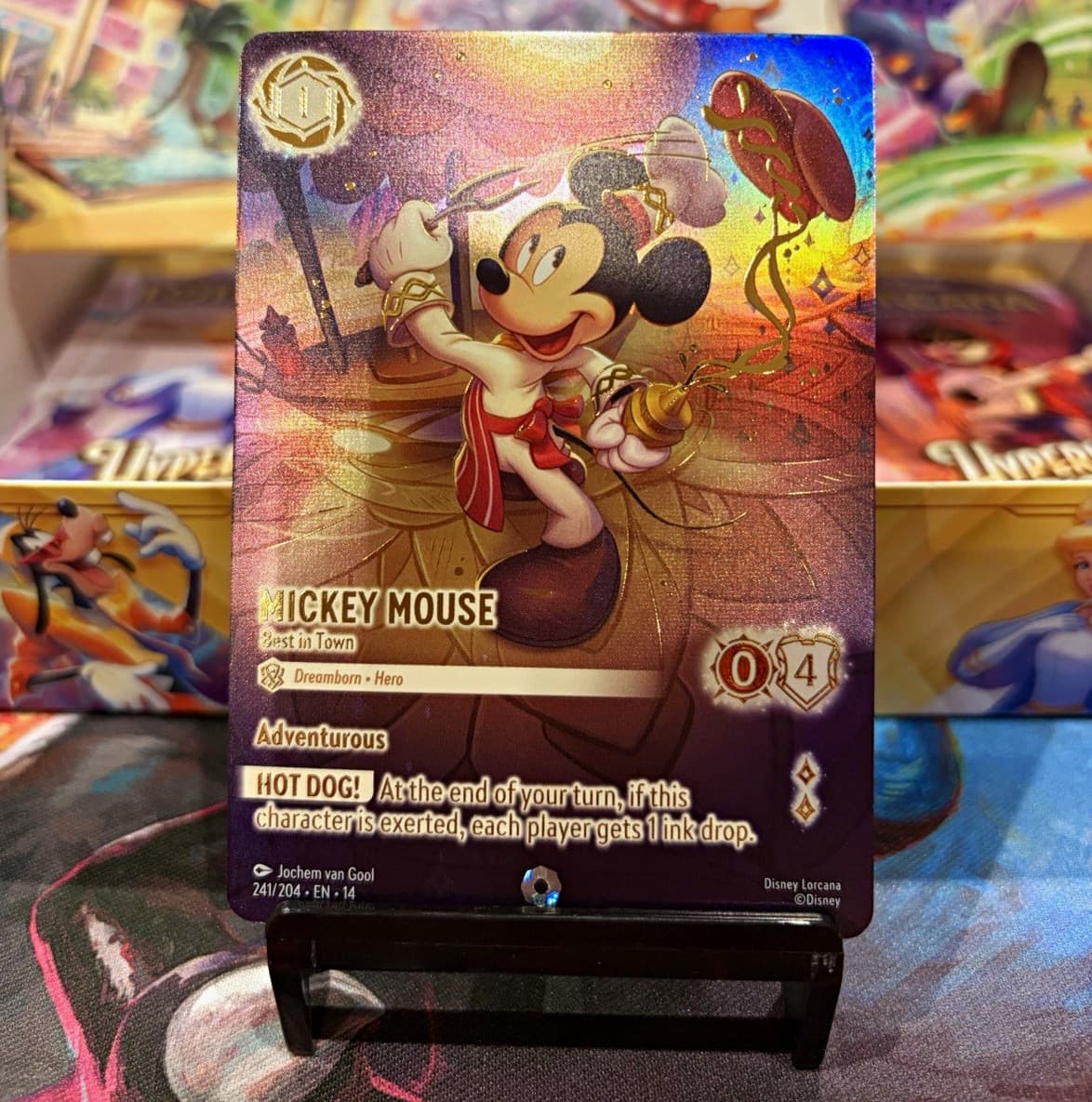 Disney Lorcana Mickey Mouse Best in Town Iconic Foil 241/204 Hyperia City