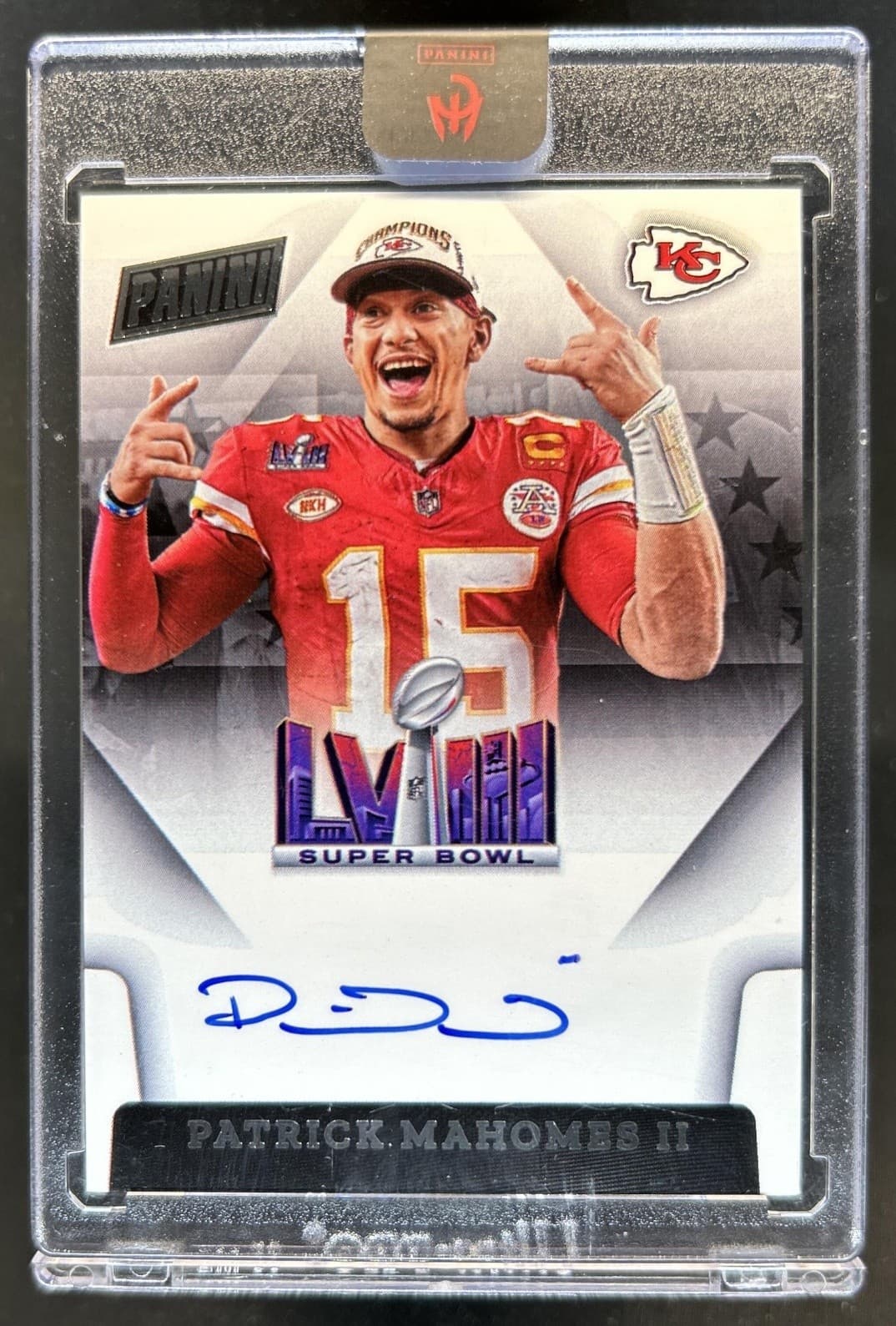 2025 Authentically Mahomes Patrick Mahomes Super Bowl LVIII Auto #SBLVIII-PM