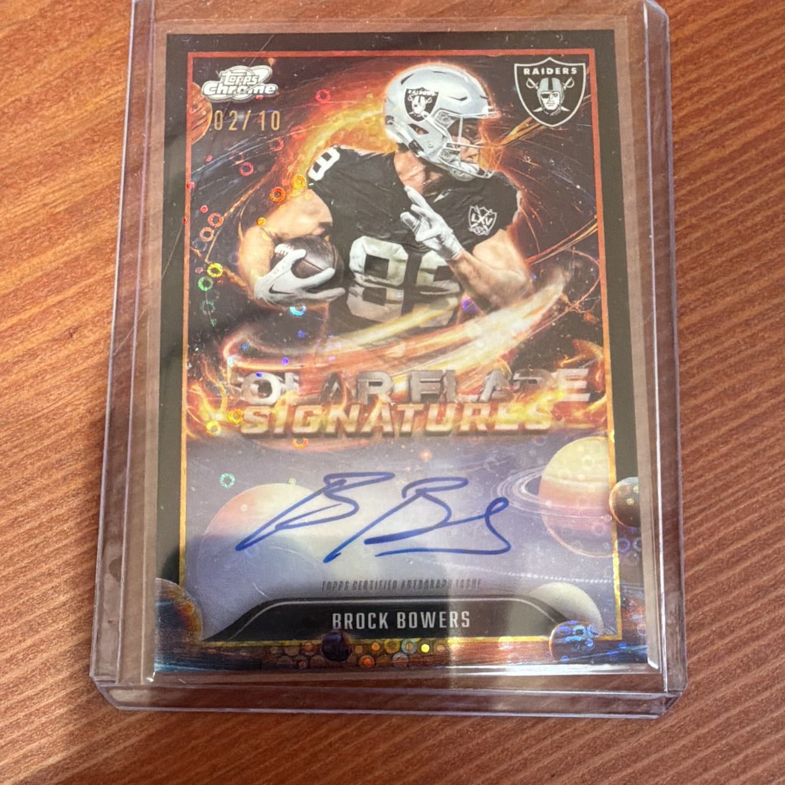 2025 Topps Cosmic Chrome Football Brock Bowers Solar Flare 2/10 Case Hit!!