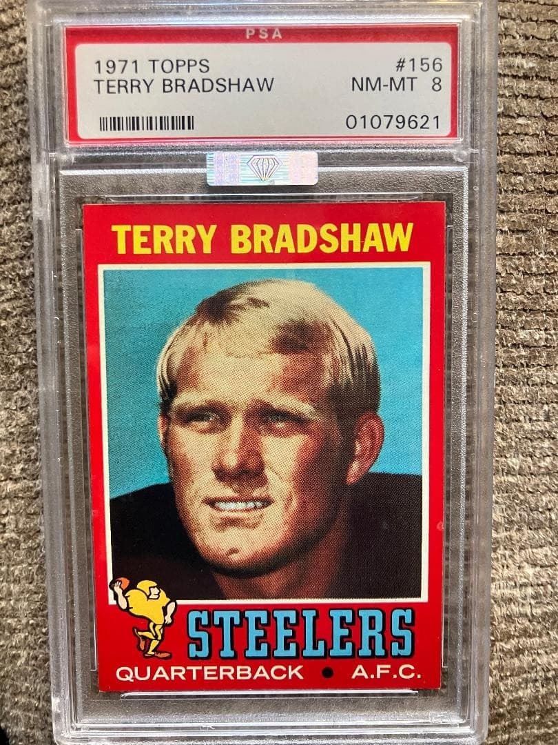1971 Topps Terry Bradshaw PSA 8 ROOKIE