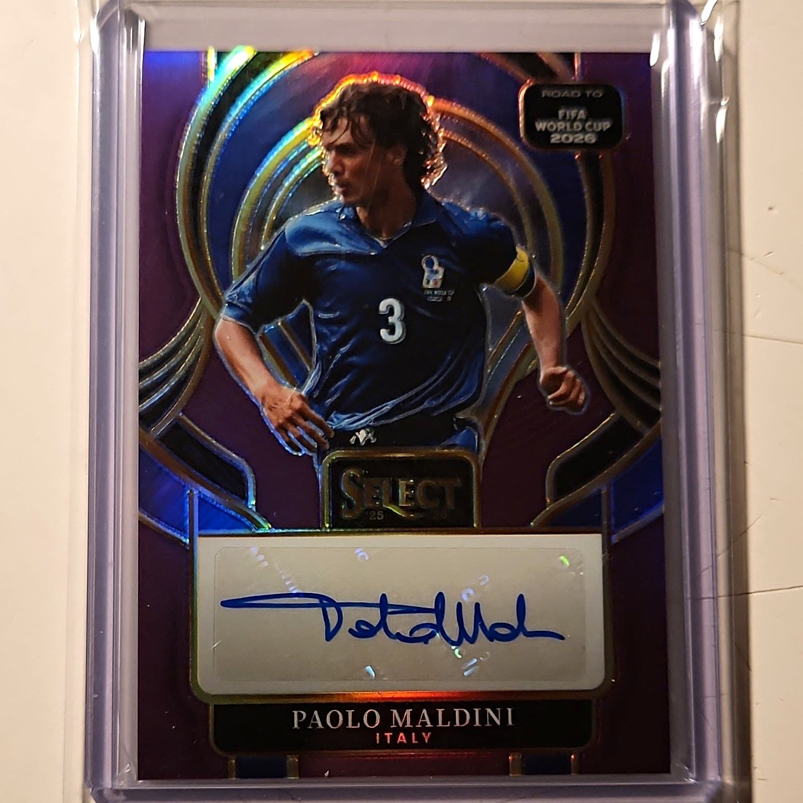Panini 2025-26 Select Road to FIFA WC 2026 Paolo Maldini Auto Purple #23/99