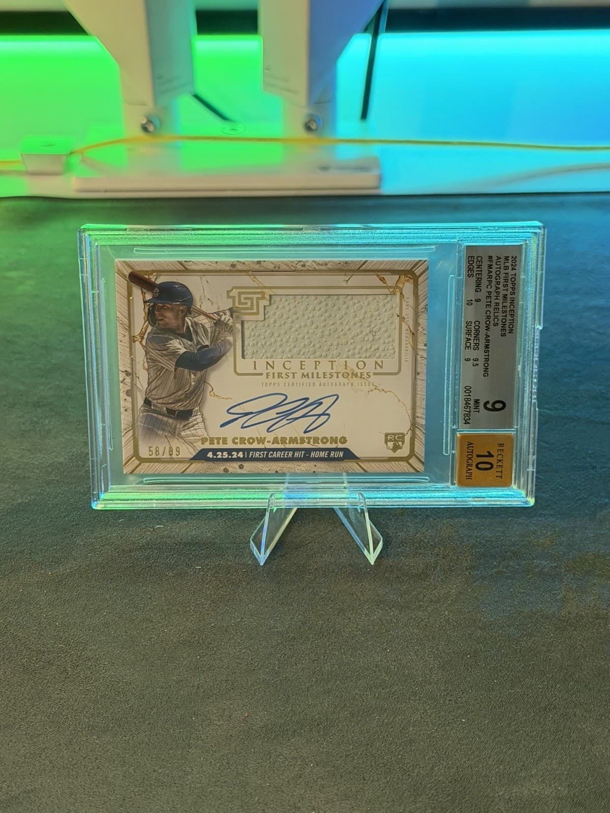 2024 Topps Inception Pete Crow-Armstrong #FMARPC First Milestones RPA /99