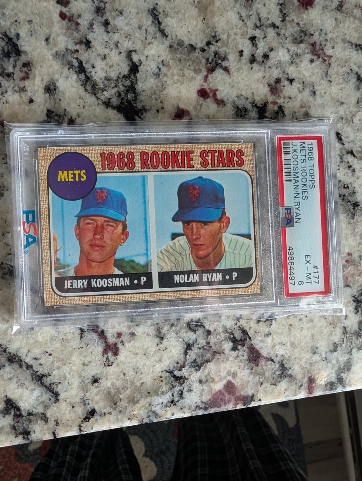 1968 Topps - 1968 Rookie Stars Nolan Ryan, Jerry Koosman #177 (RC)PSA 6)