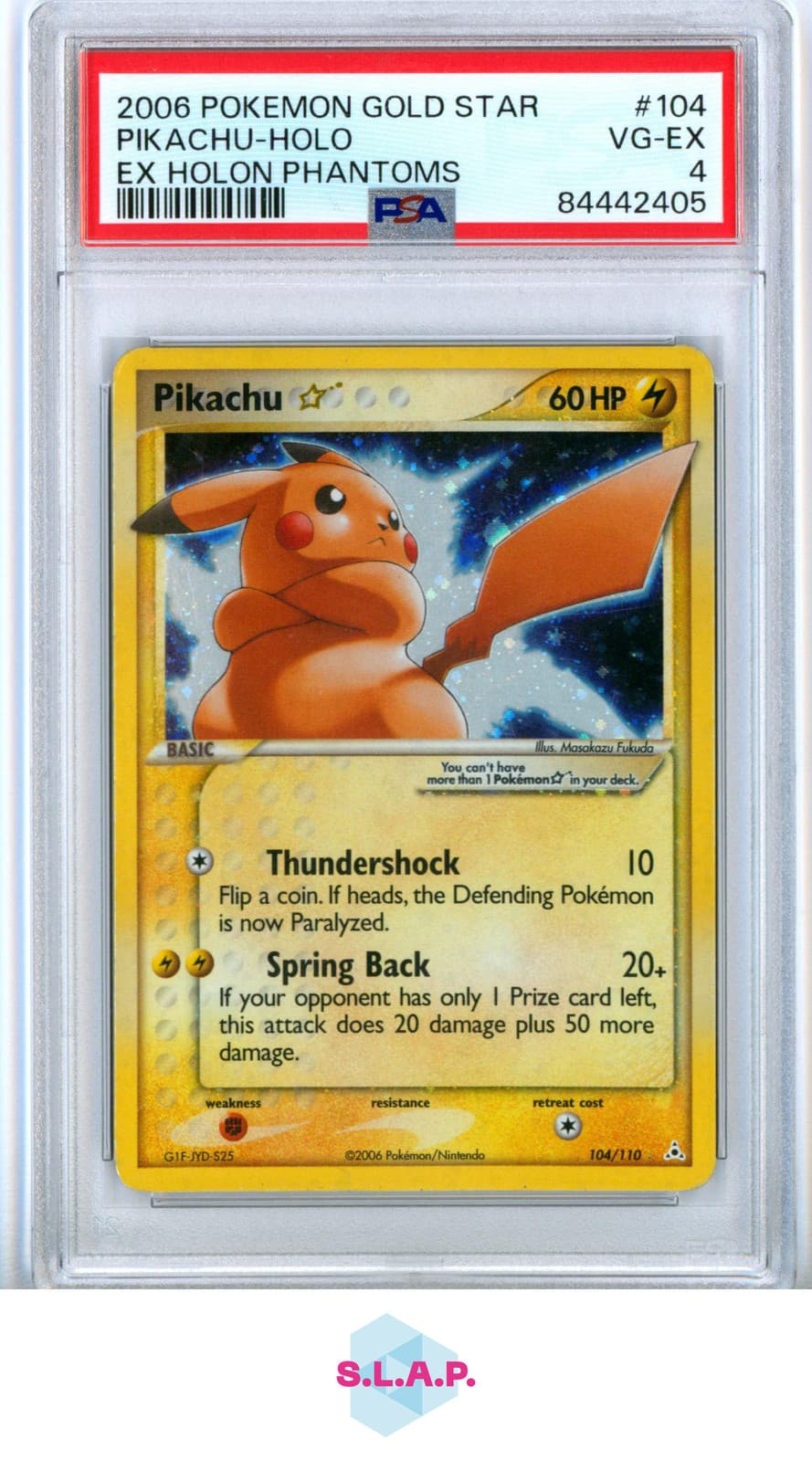 PIKACHU HOLO EX HOLON PHANTOMS POKEMON EX HOLON PHANTOMS 2006 104 PSA 4