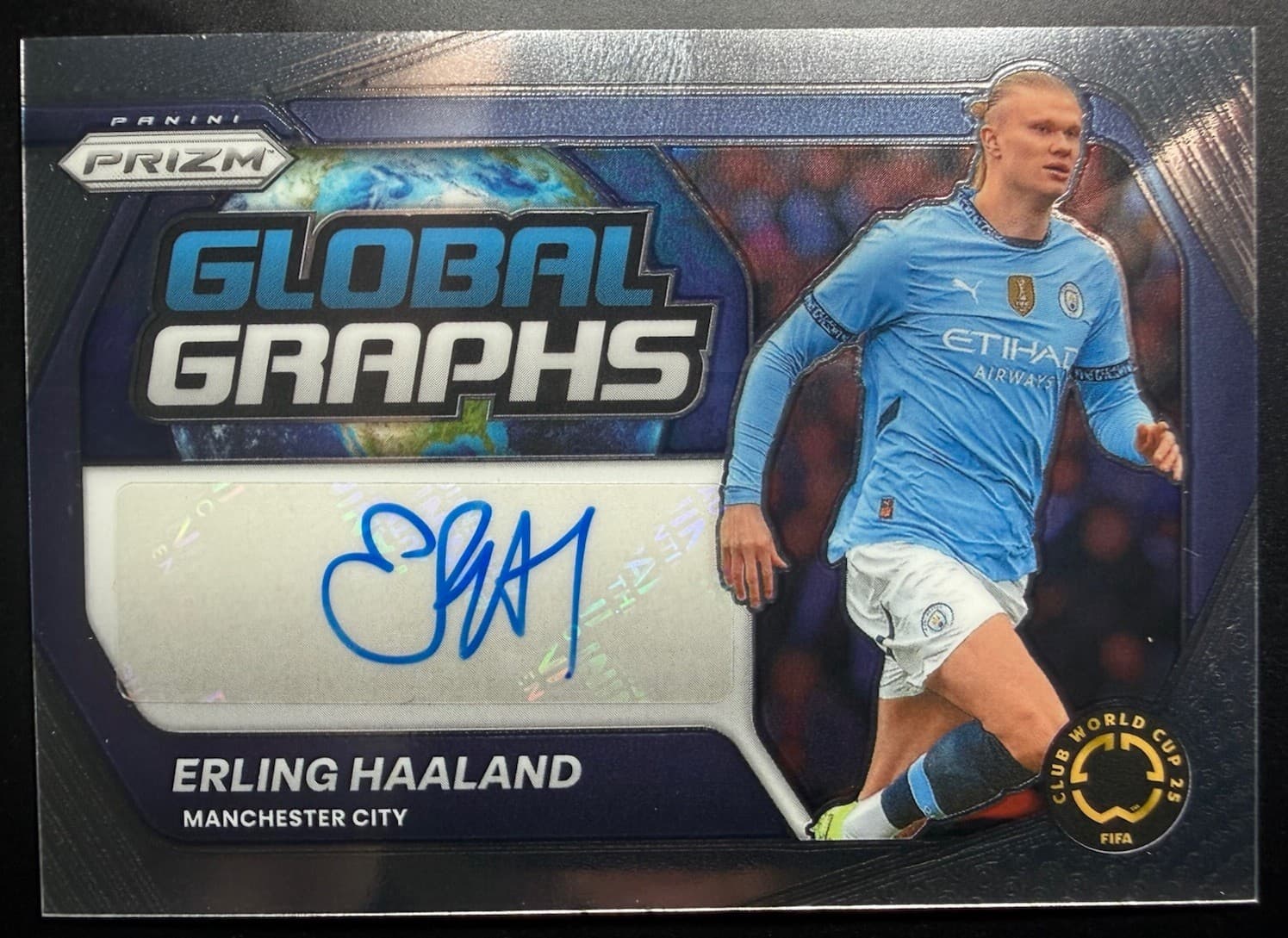 2025 Panini Prizm FIFA Club World Cup ERLING HAALAND Auto Global Graphs #GG-EH