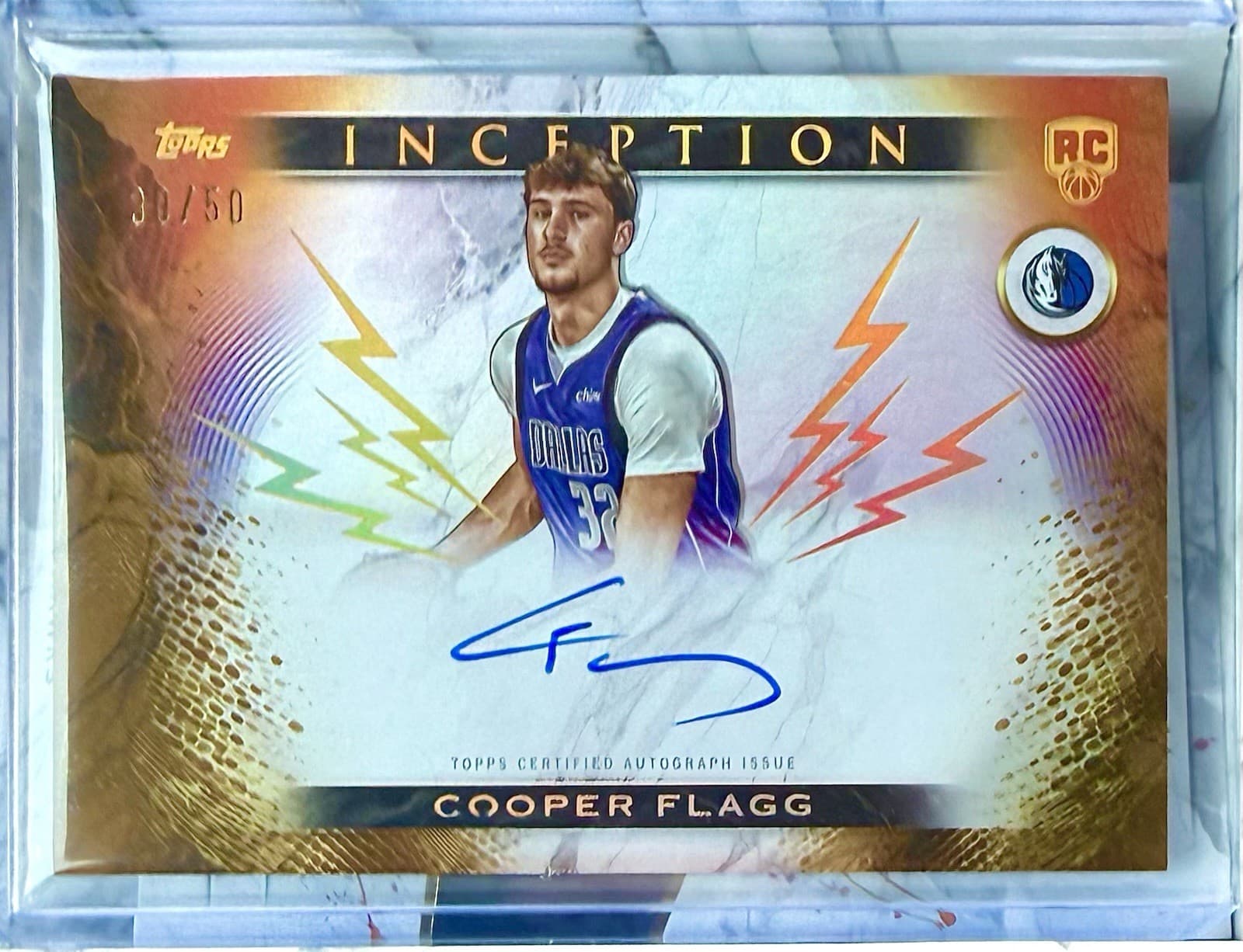 2025-26 Topps Inception Cooper Flagg RC Horizontal Auto Electric Gold /50 🔥