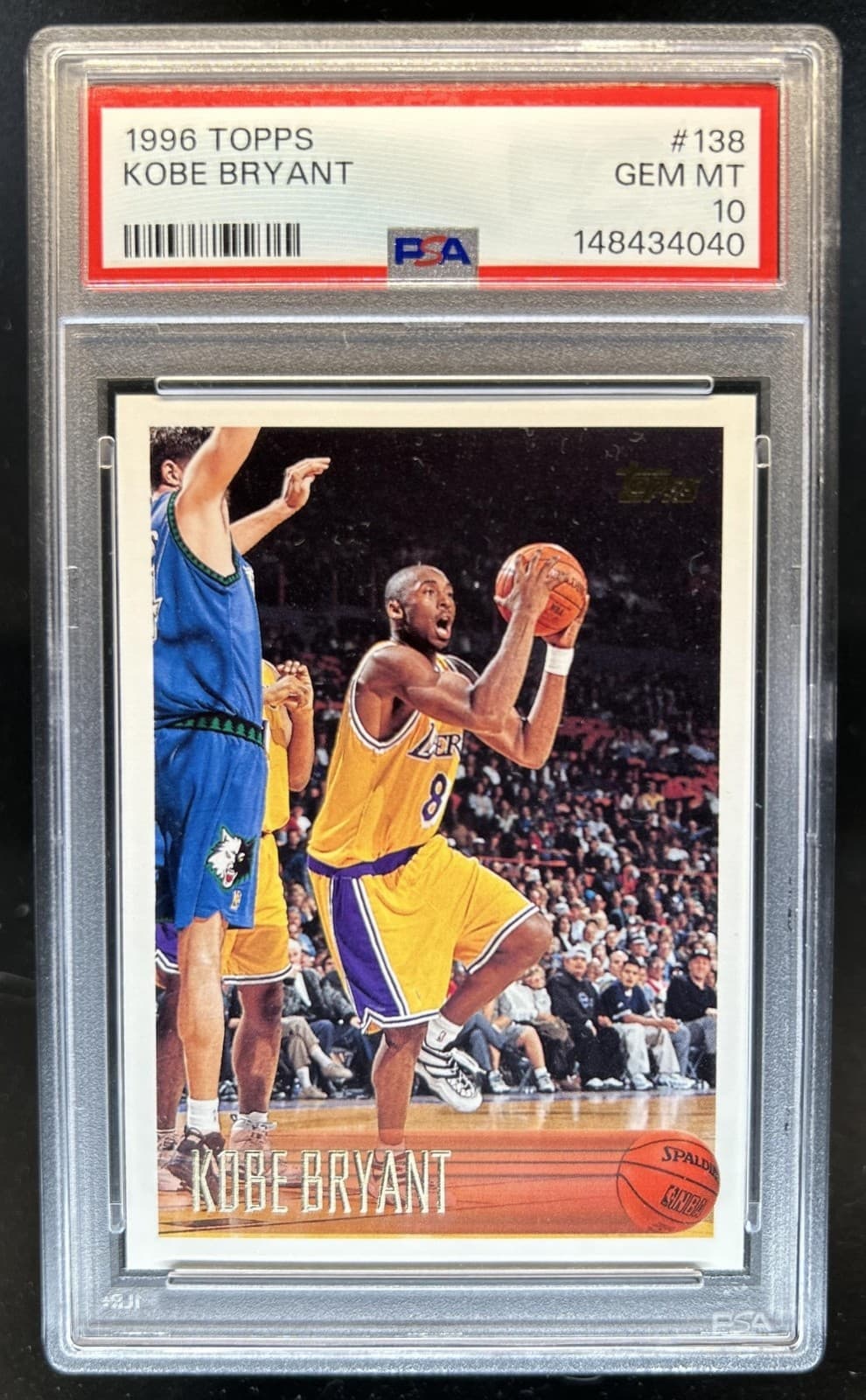 1996-97 Topps Kobe Bryant Lakers Rookie RC #138 PSA 10 GEM MINT
