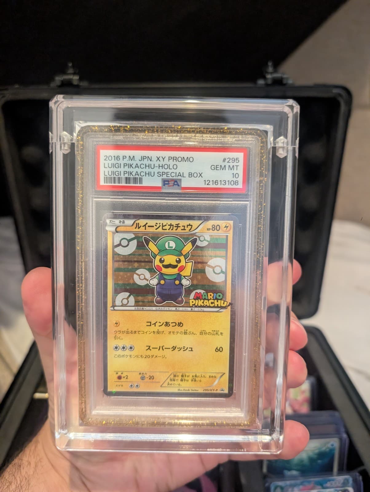 2016 POKEMON JAPANESE XY PROMO #295 LUIGI PIKACHU PSA 10