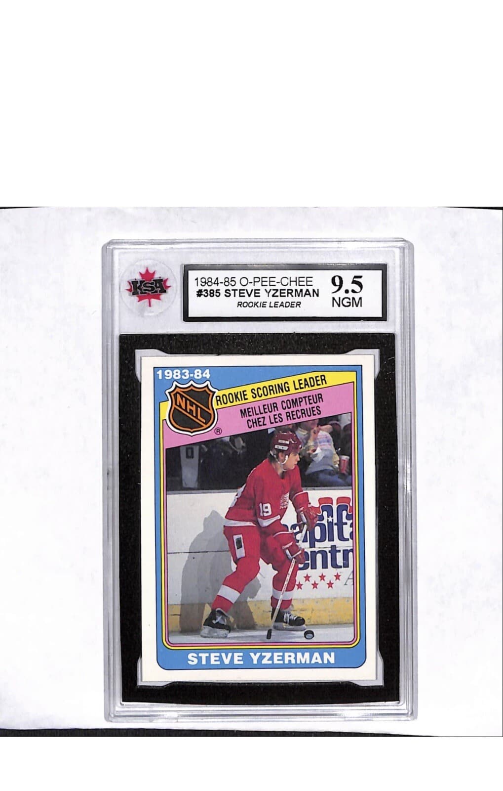 1984-85 O-Pee-Chee - Steve Yzerman #385 KSA 9.5