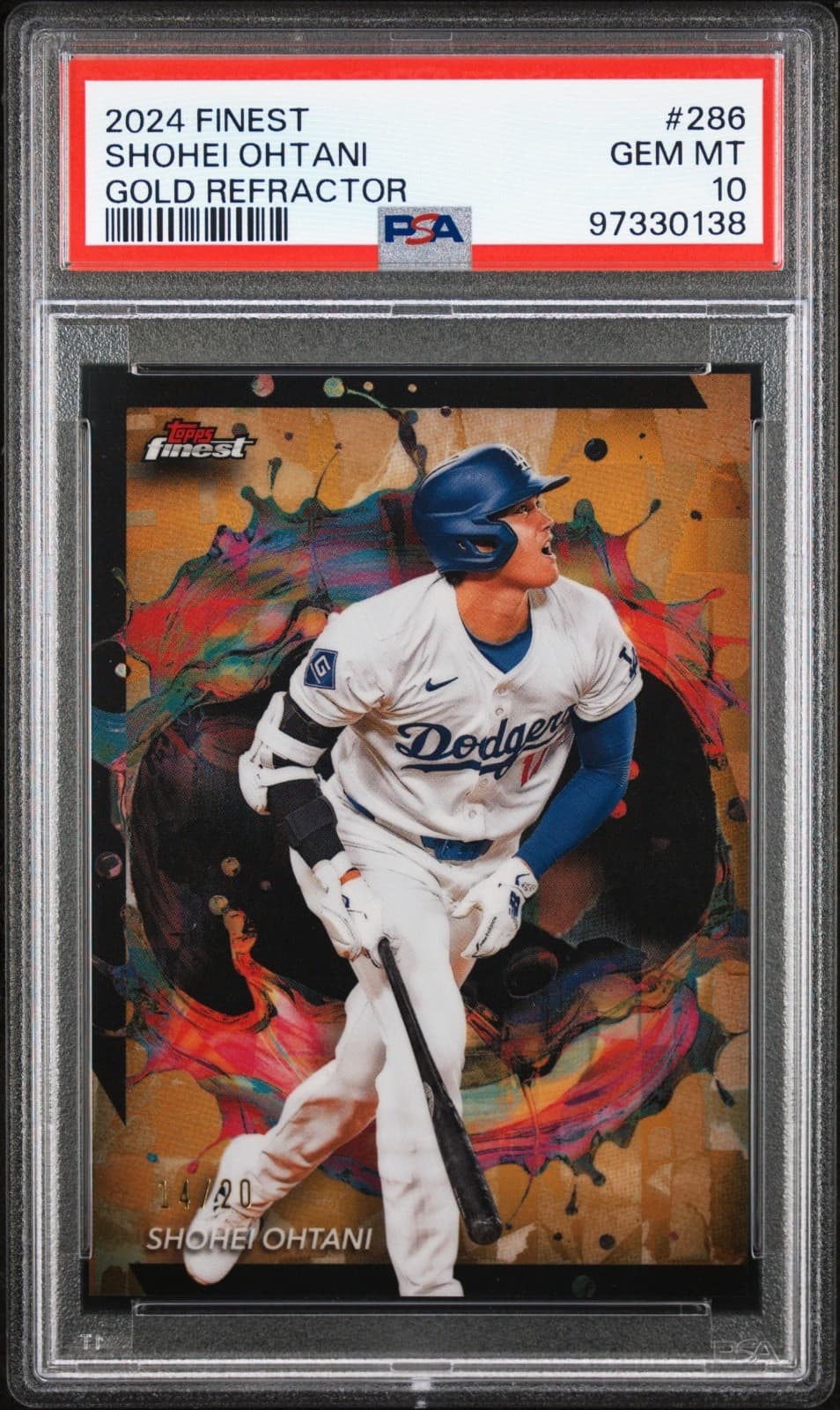 2024 Topps Finest Shohei Ohtani Gold Refractor PSA 10 #286