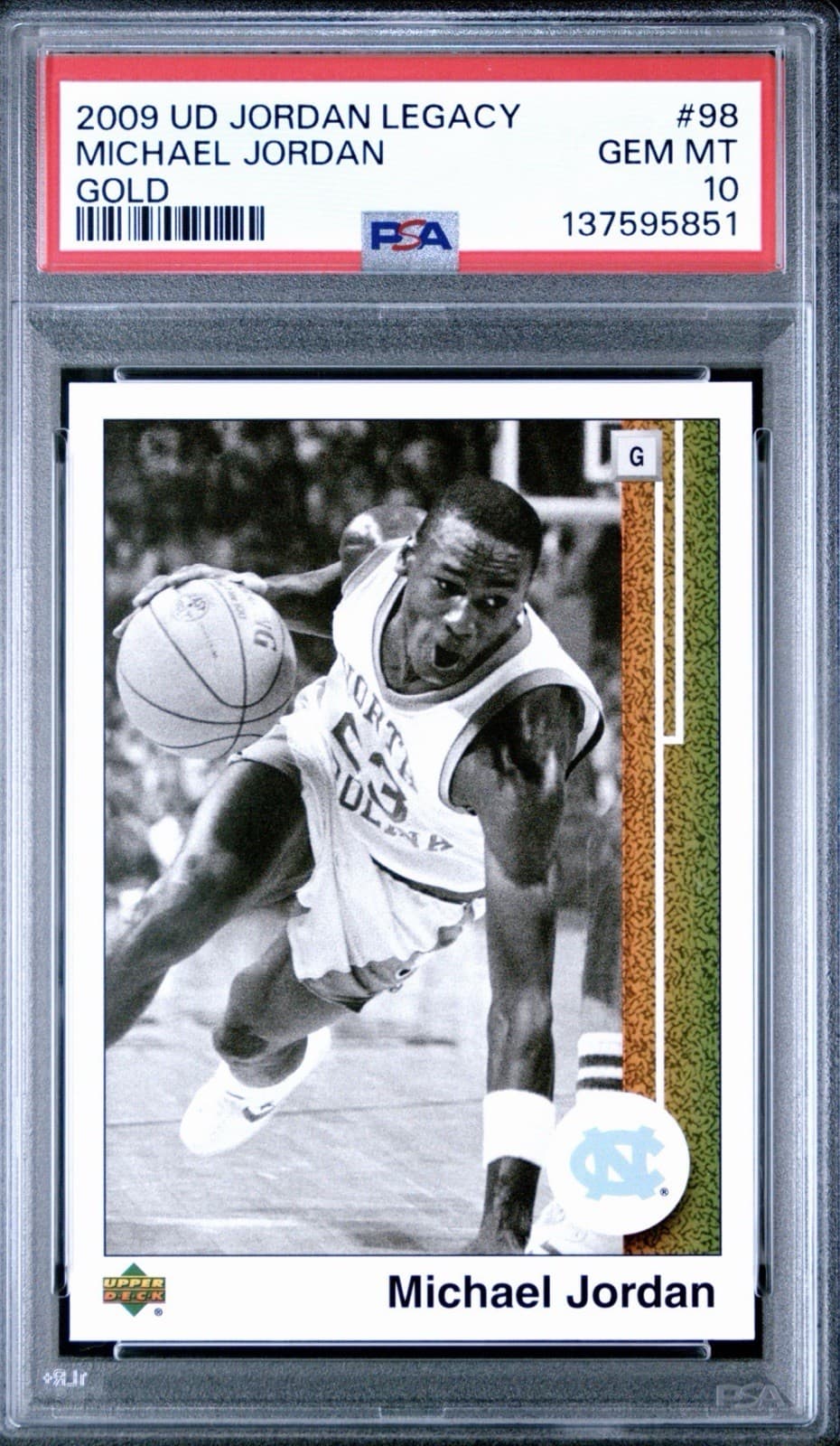 Upper Deck 2009 UD Jordan Legacy Michael Jordan Gold #98 PSA 10 Bulls NBA