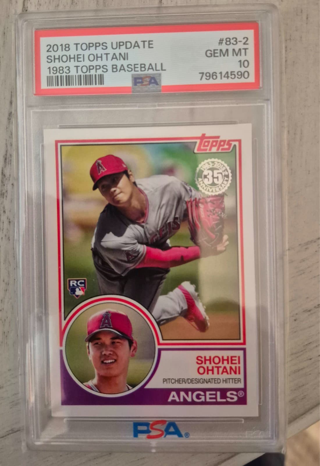 Shohei Ohtani Psa 10 2018 Topps Update #83-2 Rookie 1983 Rc Angels 9613