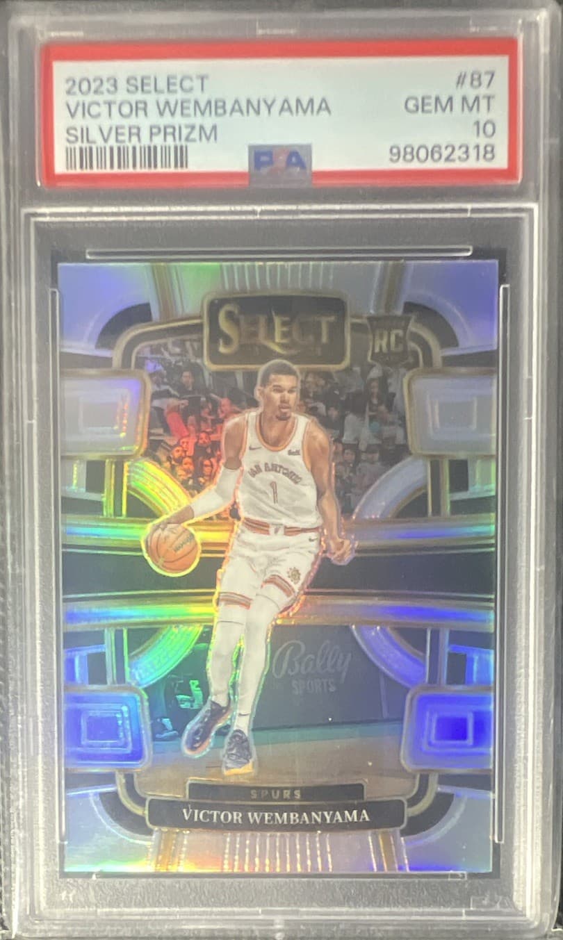 Panini 2023-24 Select Concourse Victor Wembanyama Silver Prizm #87 RC PSA 10